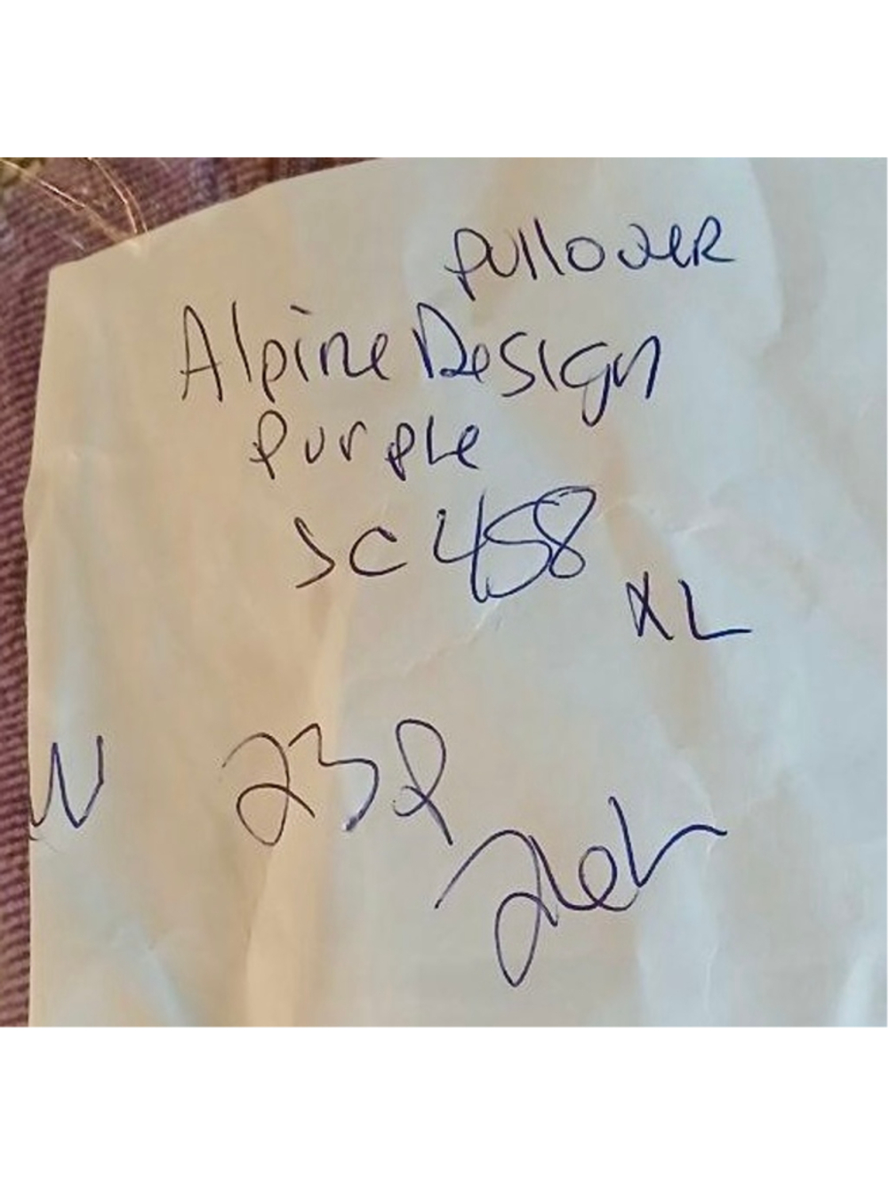 Alpine Design Women's Purple Textured Quarter-Zip Pullover - Size XL - INV458 A8 - Picture 6 of 6